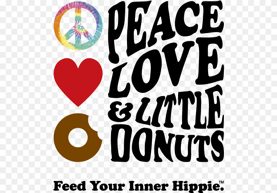 Peace Love And Little Donuts Feed Your Inner Hippie Peace Love Little Donuts, Symbol Png