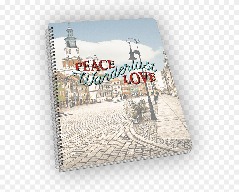 Peace Love Wanderlust Notebook Book Cover, Publication, City, Architecture, Building Free Png