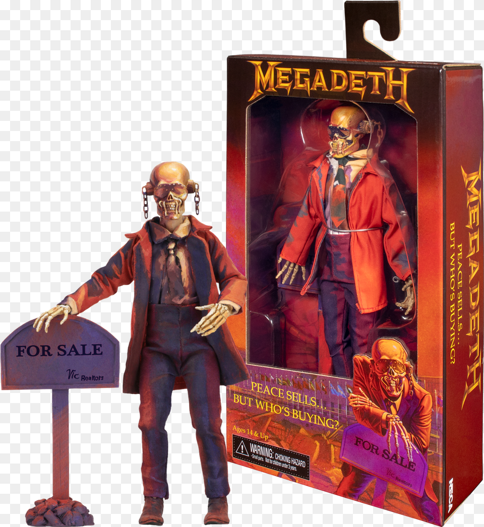 Peace Sells But Whos Buying Vic Rattlehead Clothed Vic Rattlehead Figure, Adult, Male, Person, Man Free Transparent Png