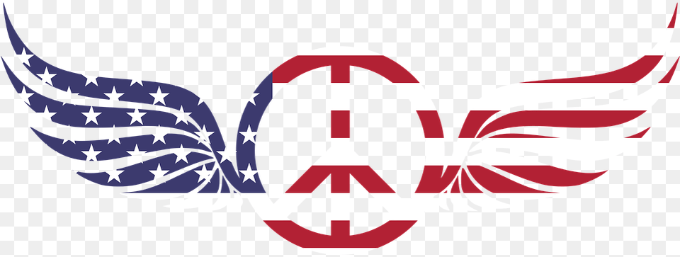 Peace Sign America Vector Graphic On Pixabay Peace Sign Red White And Blue, Emblem, Symbol, Logo, Dynamite Free Png