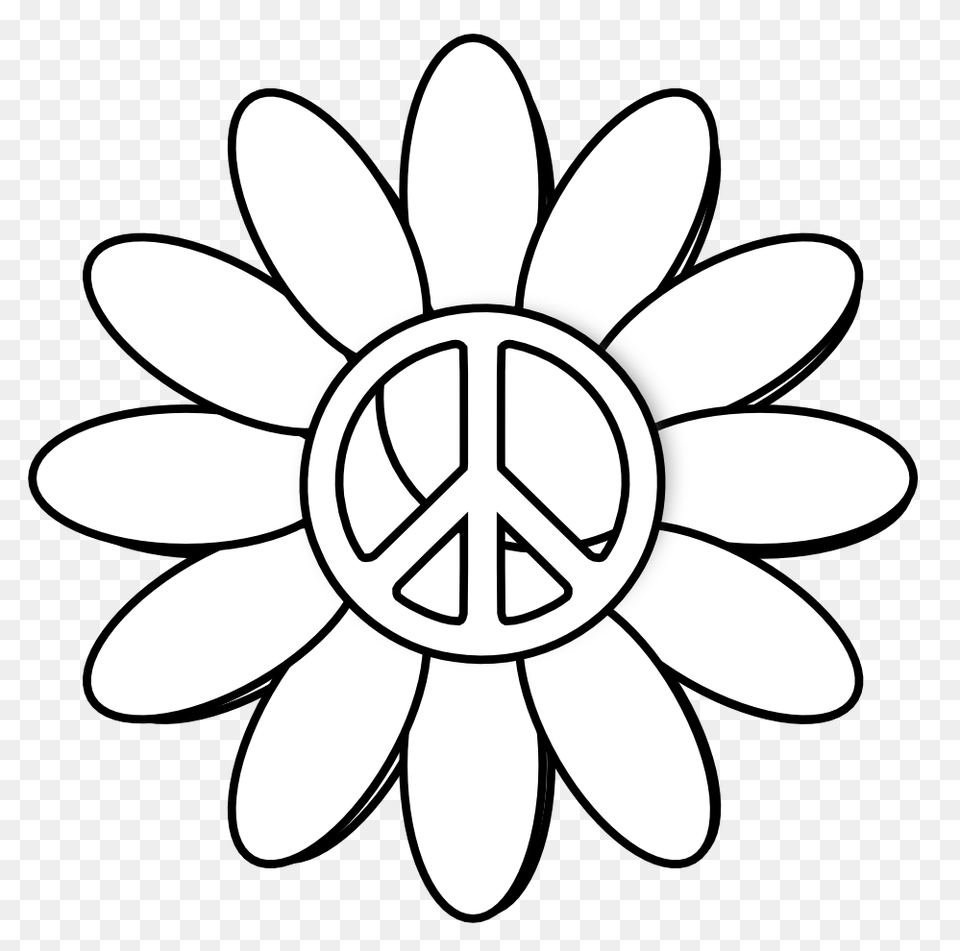 Peace Sign Clipart Pece, Daisy, Flower, Plant, Ammunition Png Image