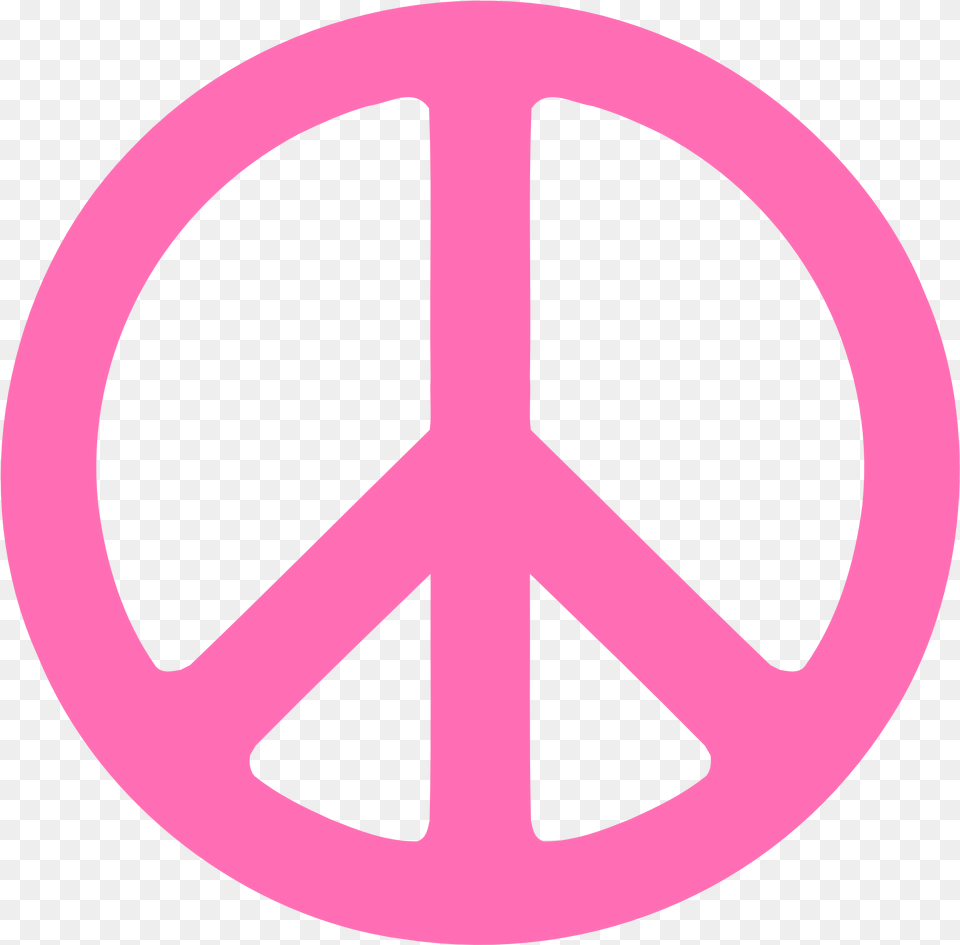 Peace Sign Clipart Pink Pink Peace Sign Clip Art, Spoke, Machine, Symbol, Vehicle Png Image
