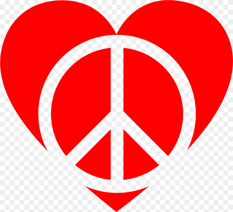 Peace Sign Clipart Red Peace Sign Heart Clipart, Symbol Png Image