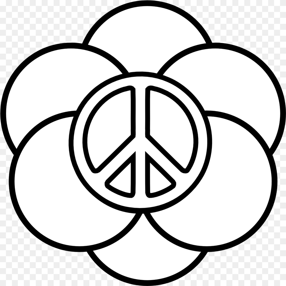 Peace Sign Coloring Pages With Circles Respect Symbol, Emblem, Logo, Cross Free Png
