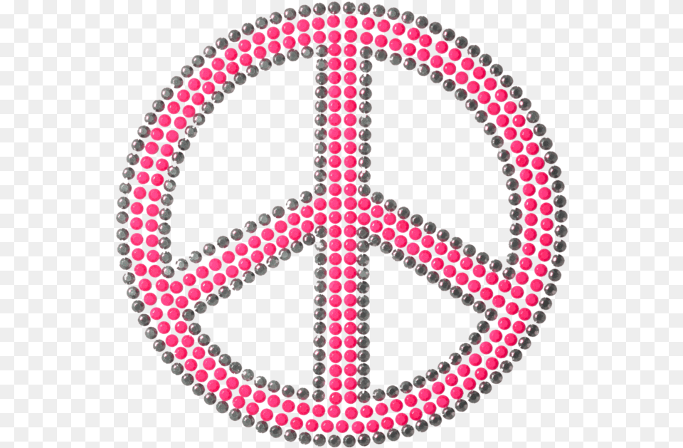 Peace Sign Neon Pink Barcelona, Accessories, Jewelry, Necklace, Sphere Free Png