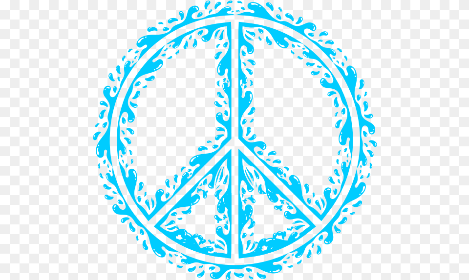 Peace Sign Outline Blue Peace Sign, Emblem, Symbol, Pattern, Face Free Png
