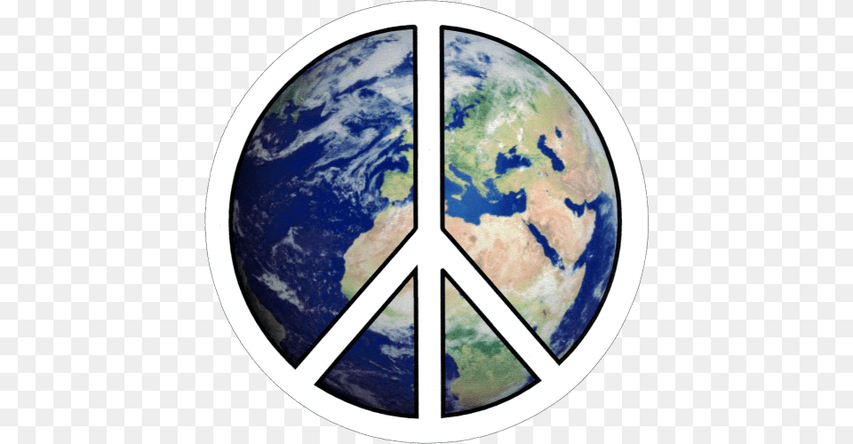 Peace Sign Over Earth Globe Peace Sign, Astronomy, Outer Space, Planet Png Image