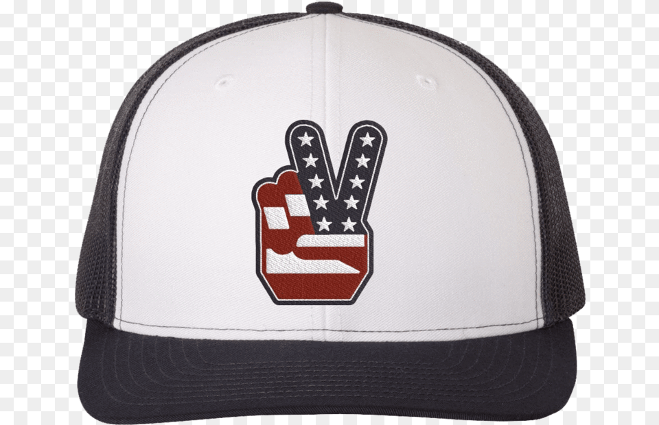 Peace Sign Trucker Hat Baseball Cap, Baseball Cap, Clothing, Glove Png Image