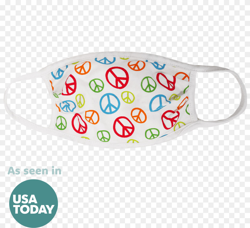 Peace Sign White Face Mask Circle, Diaper, Accessories Free Png