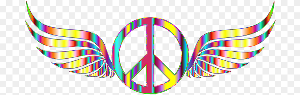 Peace Sign With Wings, Emblem, Symbol, Logo, Smoke Pipe Free Png