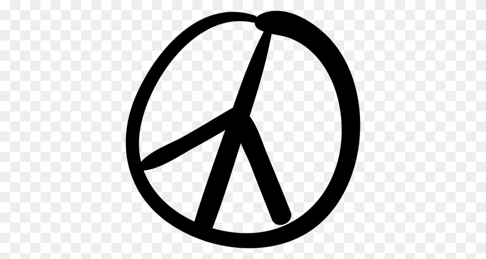 Peace Symbol, Gray Png