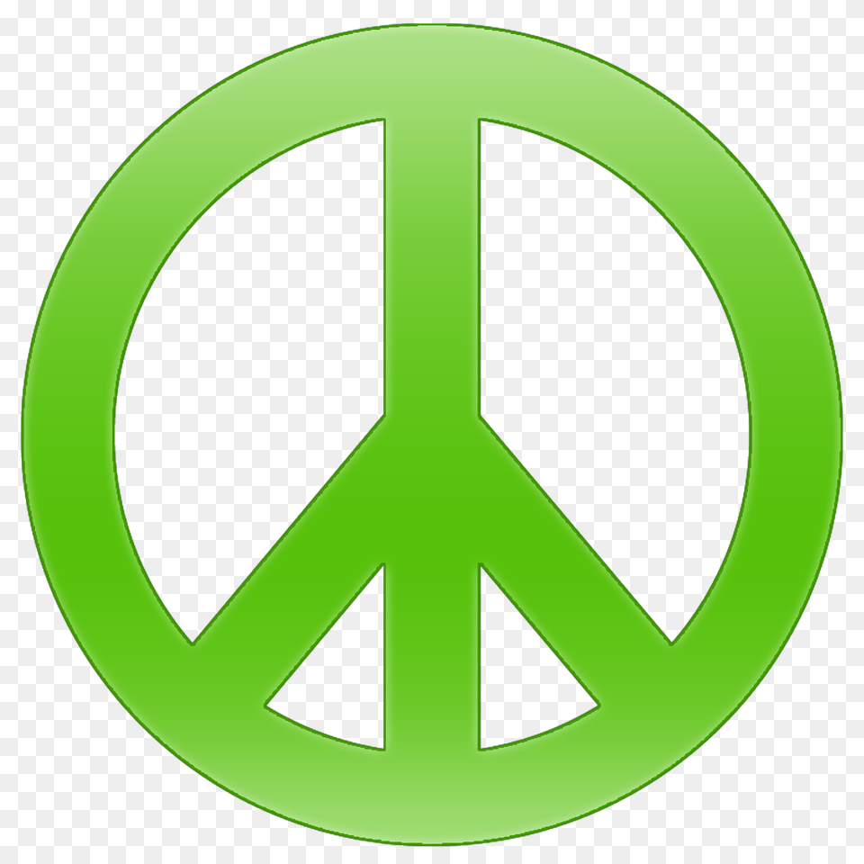 Peace Symbol, Sign, Green, Disk Png Image