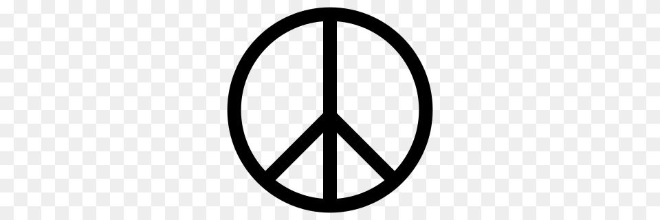 Peace Symbol, Gray Png