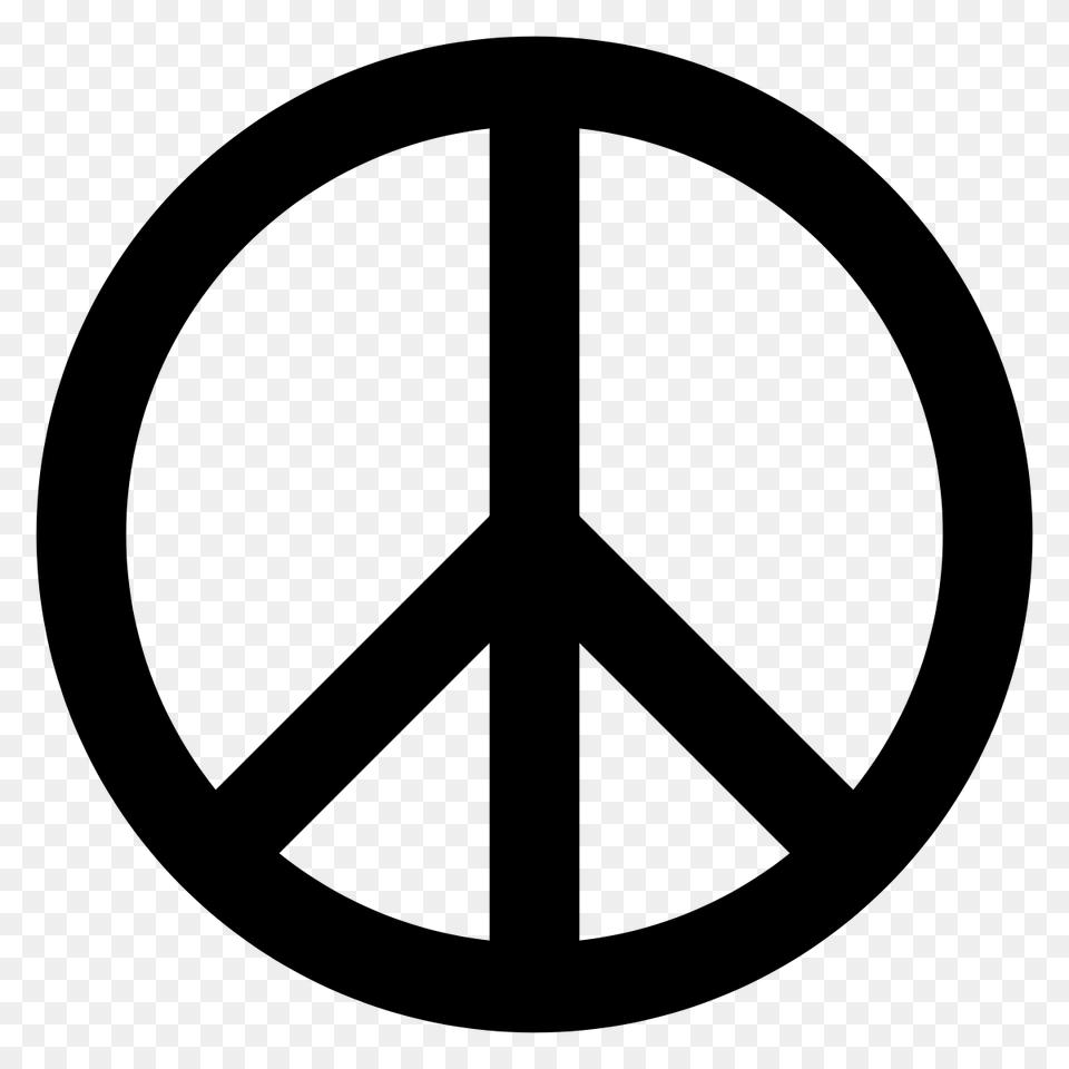 Peace Symbol, Gray Free Png