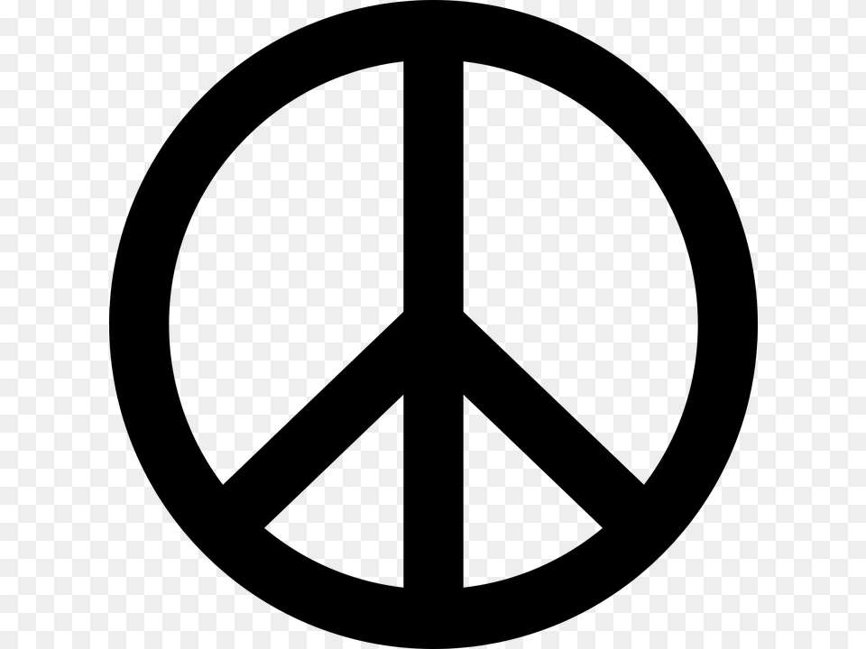 Peace Symbol, Gray Free Png