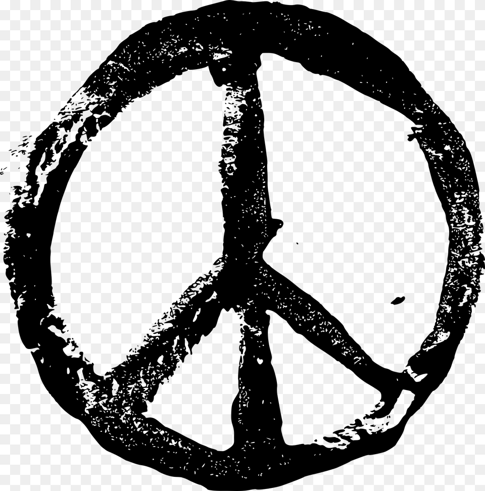 Peace Symbol, Gray Png Image