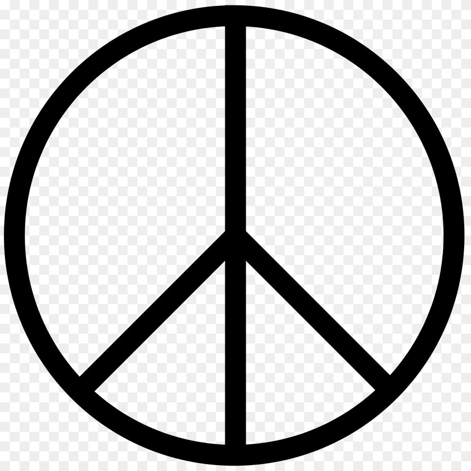 Peace Symbol, Gray Free Png