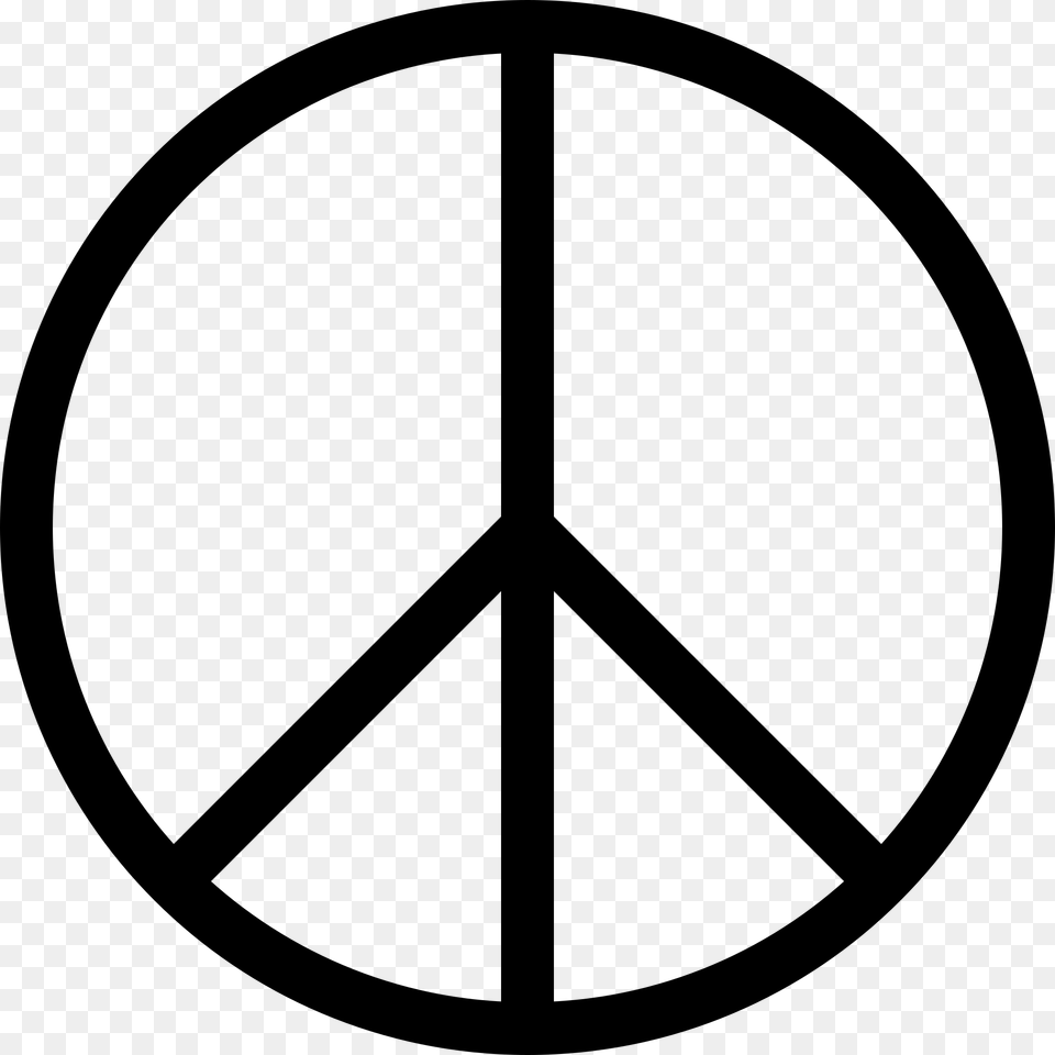 Peace Symbol, Gray Free Transparent Png