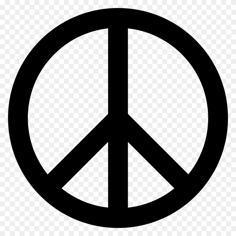Peace Symbol Black, Gray Free Transparent Png