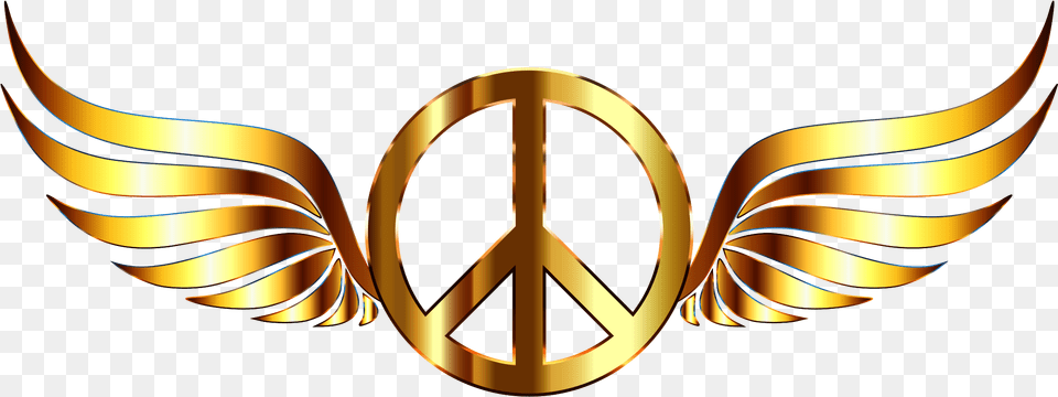 Peace Symbols Gold Computer Icons Gold Peace Sign, Emblem, Symbol, Logo Png