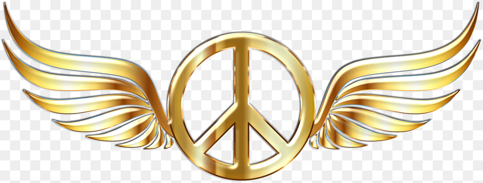 Peace Symbols With Wings, Emblem, Symbol, Logo, Accessories Png Image