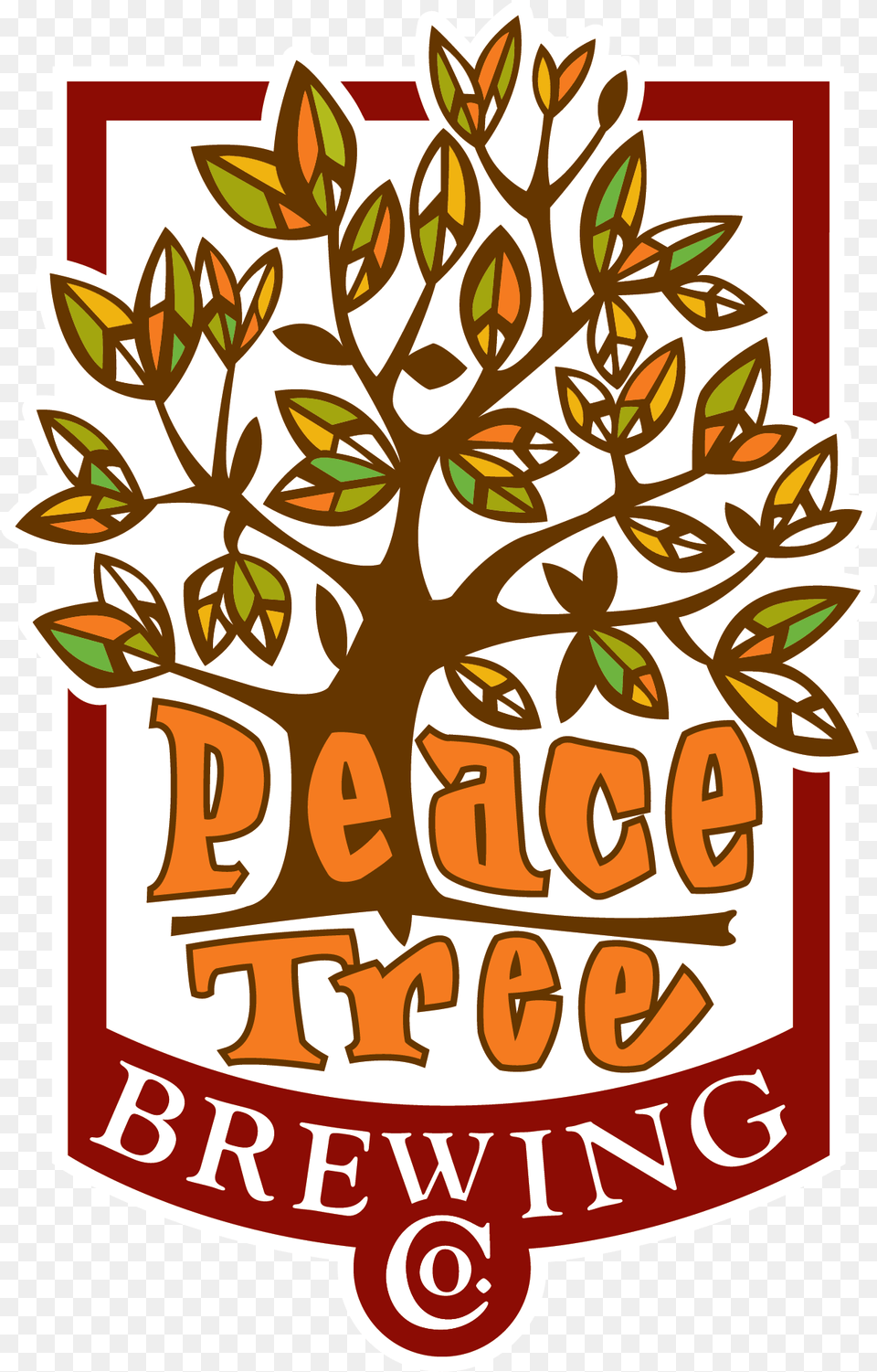 Peace Tree White Outline Logo Peace Tree Brewing Logo, Sticker, Dynamite, Weapon, Text Png