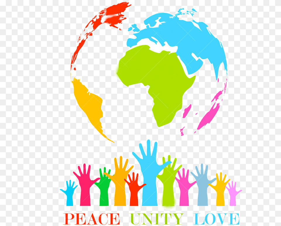 Peace Unity Love Vector World Map, Chart, Plot, Person, Astronomy Free Png