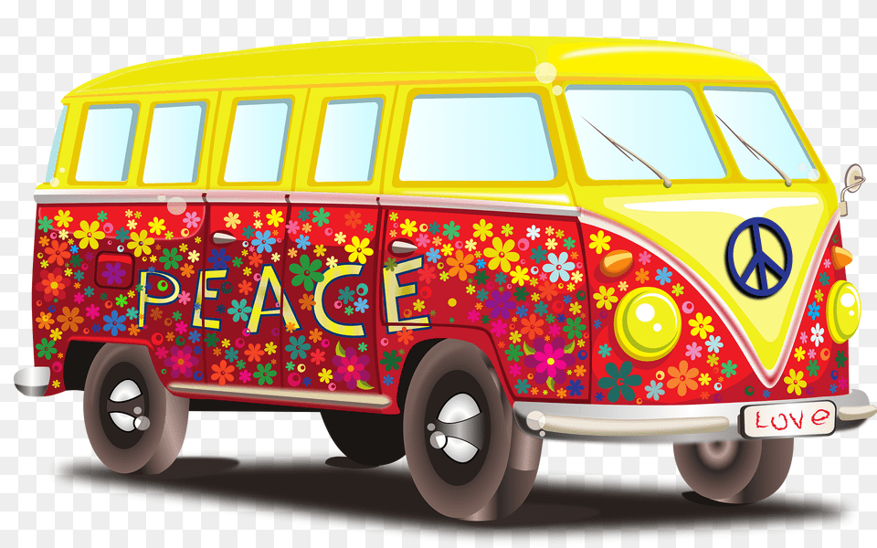 Peaceandlovebus Clipart, Bus, Transportation, Vehicle, Caravan Free Transparent Png