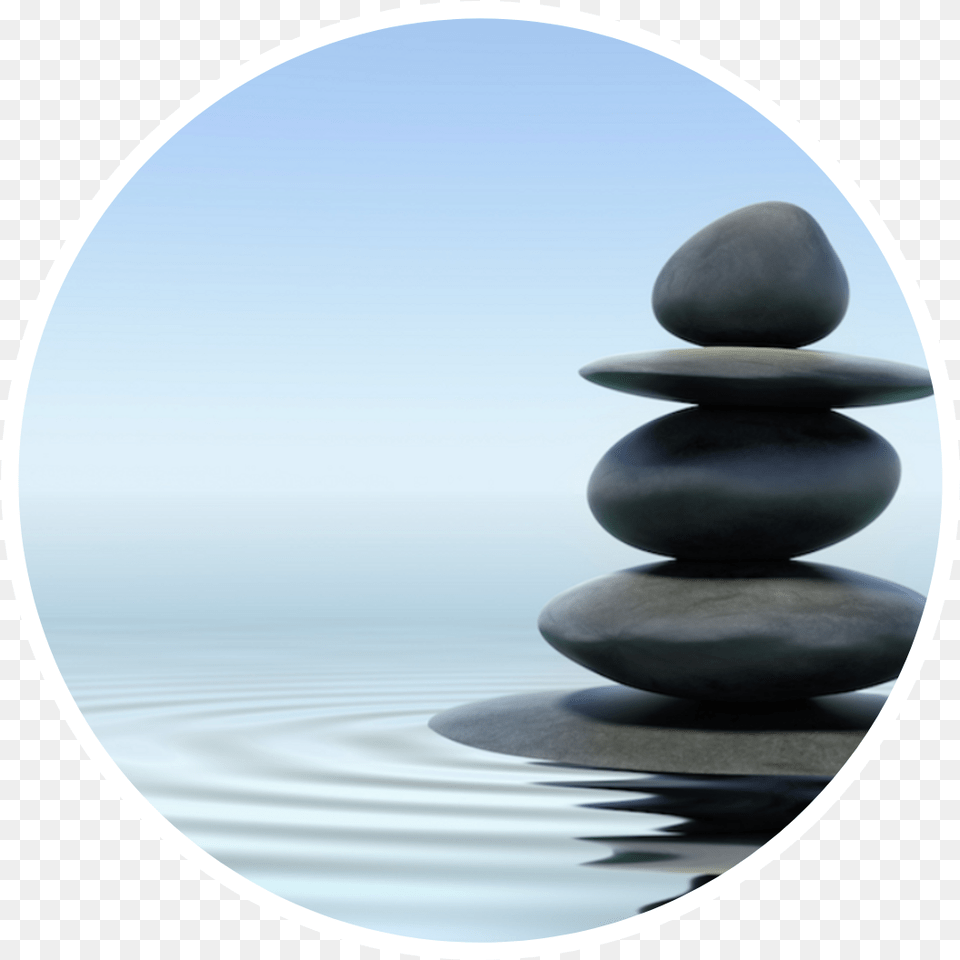 Peaceful Water And Stones, Pebble, Disk Free Png Download