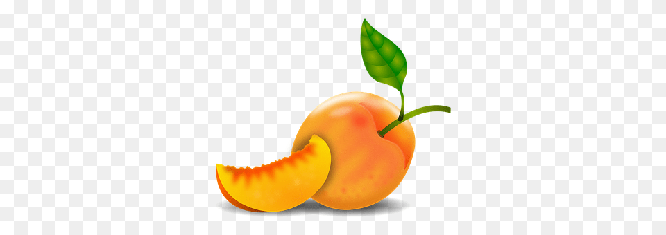 Peach Food, Fruit, Plant, Produce Png