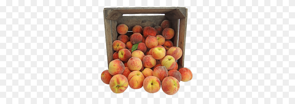 Peach Food, Fruit, Plant, Produce Png Image
