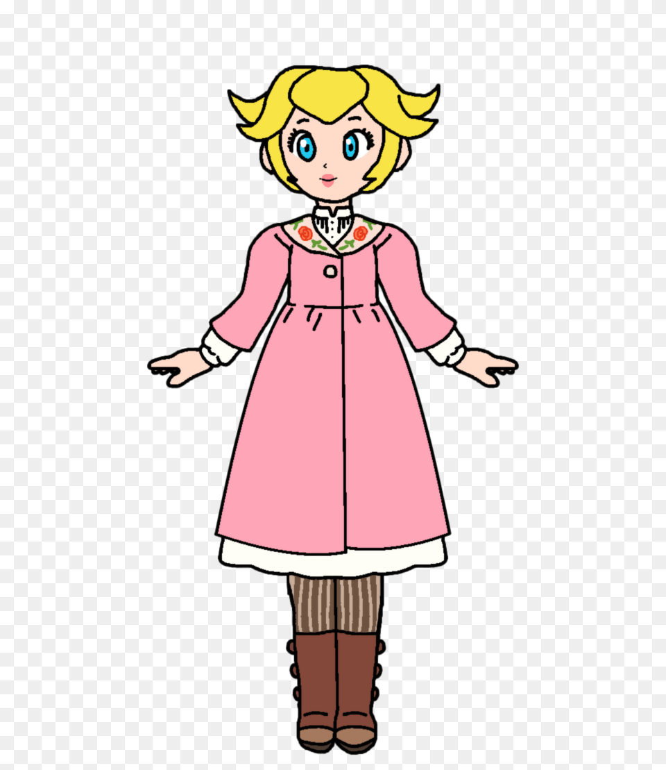 Peach, Clothing, Coat, Child, Person Free Png Download