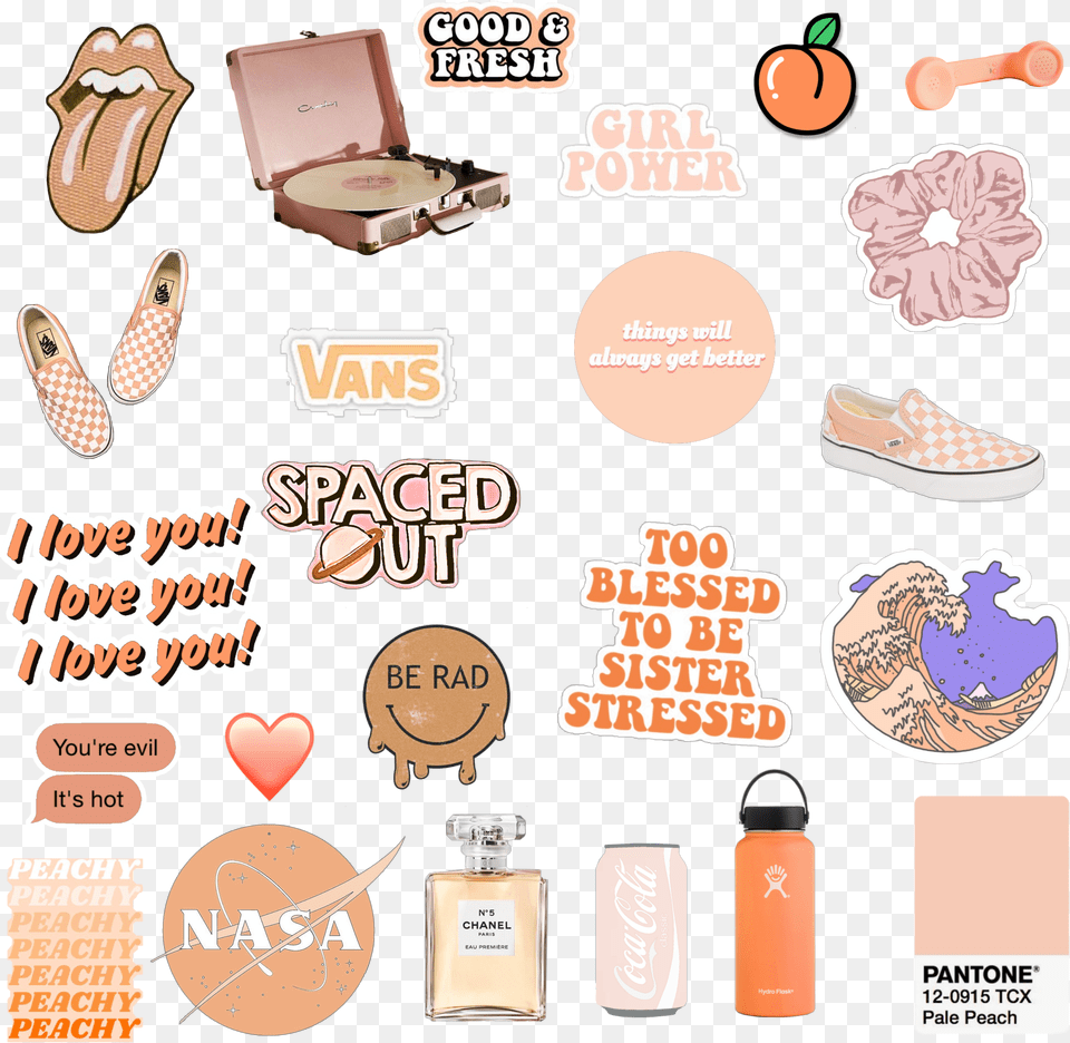 Peach Aesthetic Vibes Sticker Peachy Aesthetic Peach Orange Stickers Png