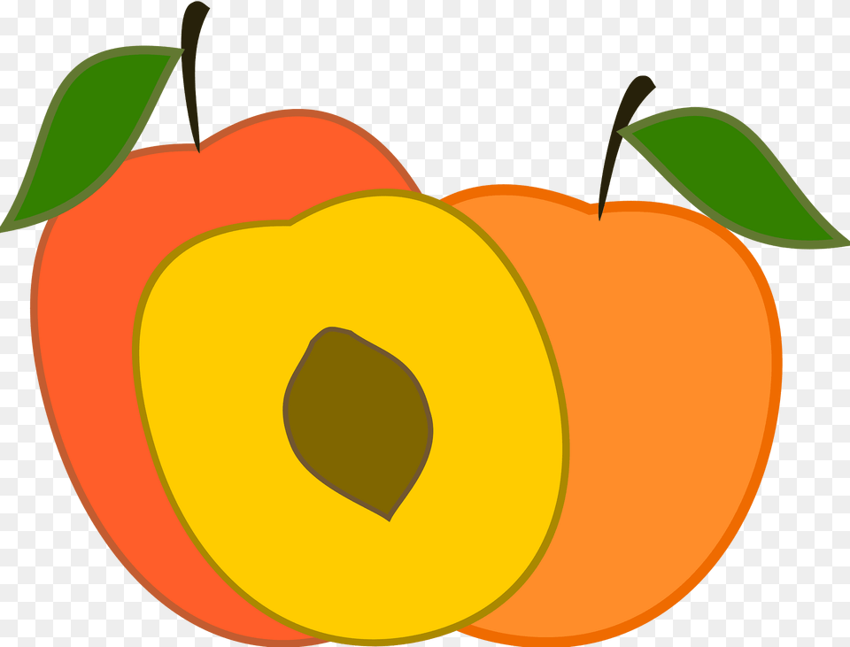 Peach Clipart, Food, Fruit, Plant, Produce Png Image