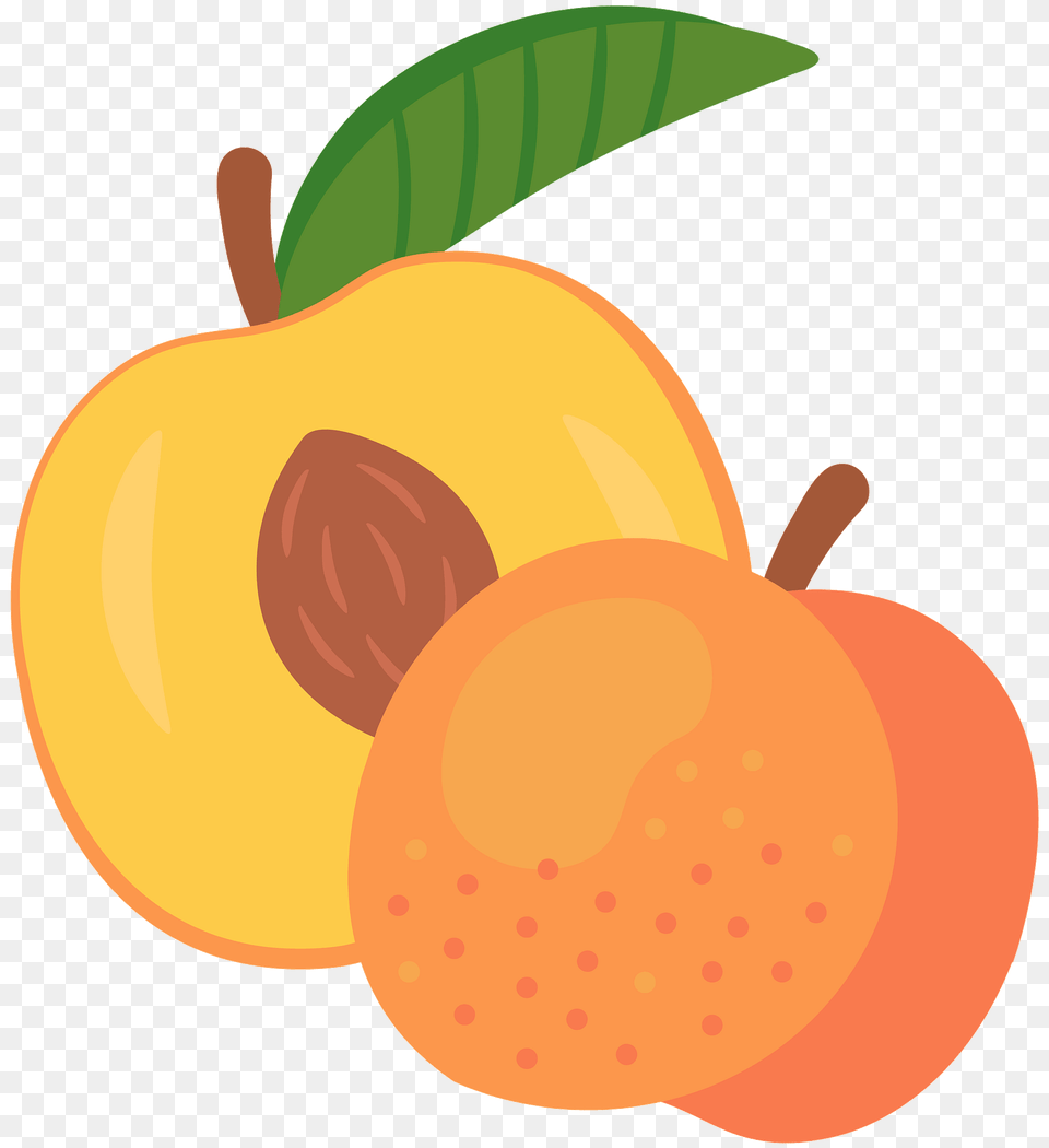 Peach Clipart, Food, Fruit, Plant, Produce Png