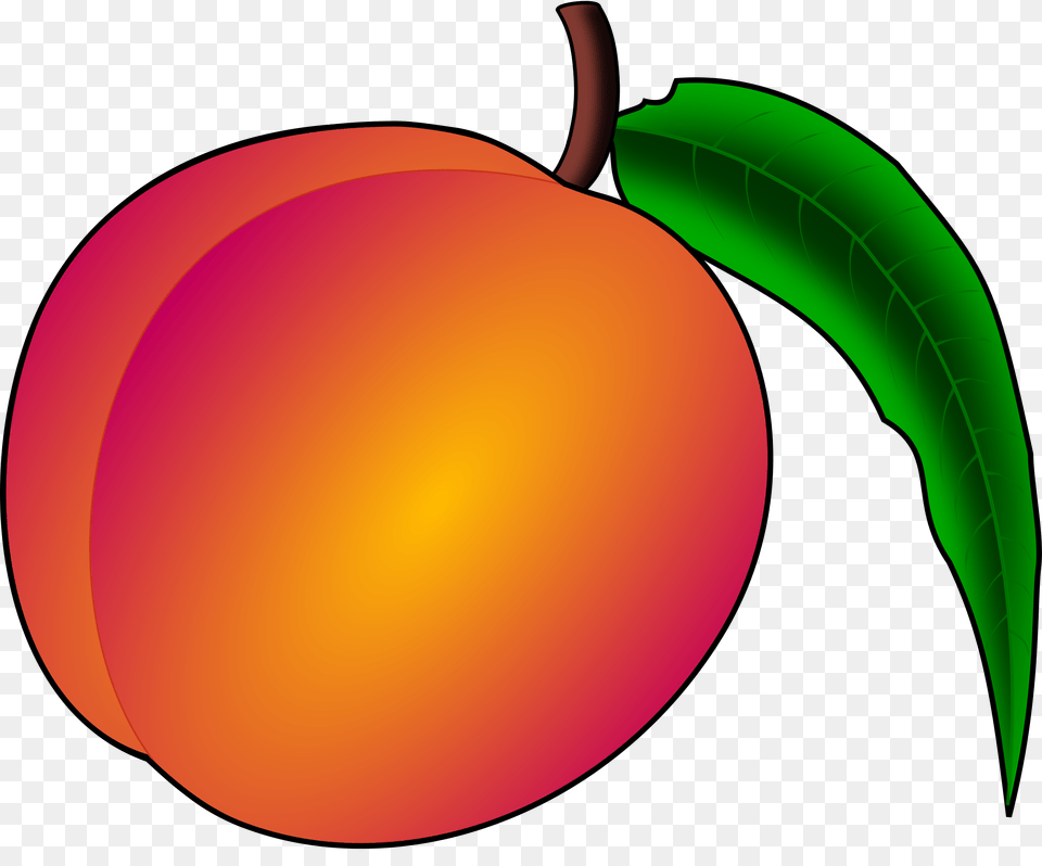 Peach Clipart, Produce, Food, Fruit, Plant Png