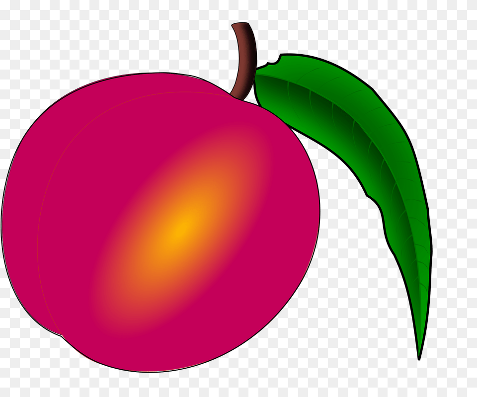 Peach Clipart, Food, Fruit, Plant, Produce Png Image