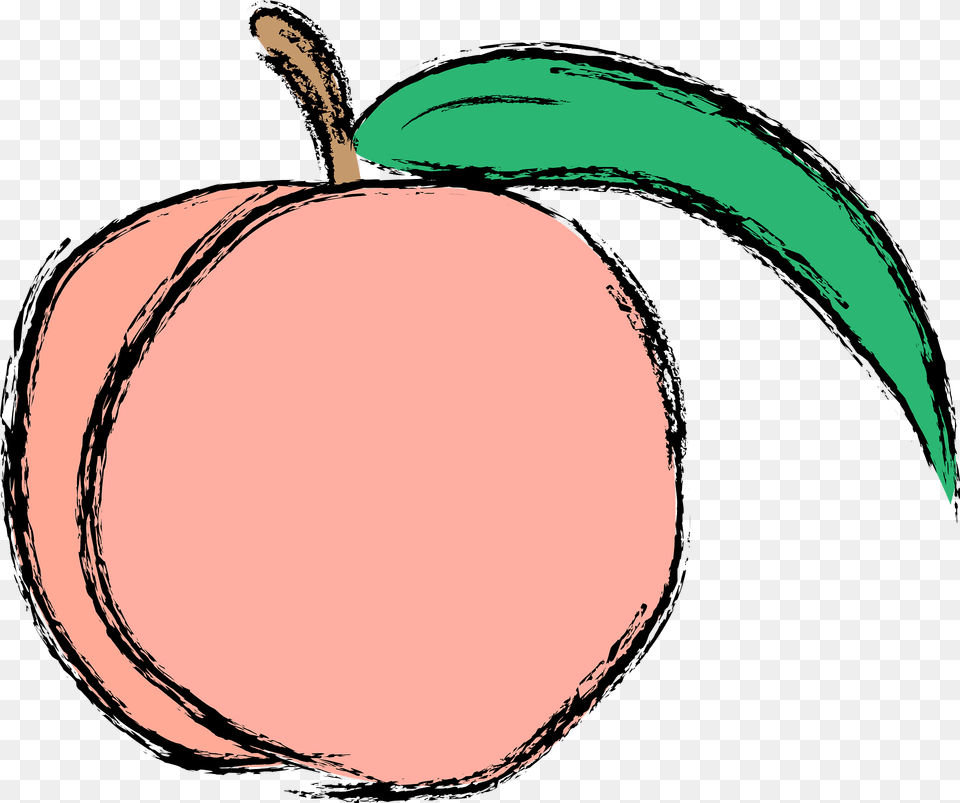 Peach Clipart, Food, Fruit, Plant, Produce Png