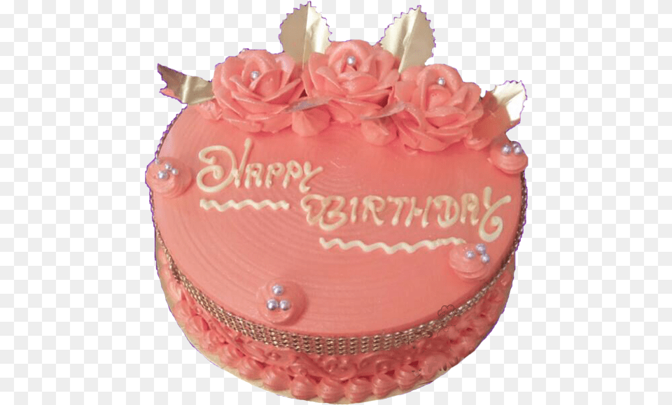 Peach Color Cake Peach Colour Birthday Cake, Birthday Cake, Cream, Dessert, Food Free Png Download