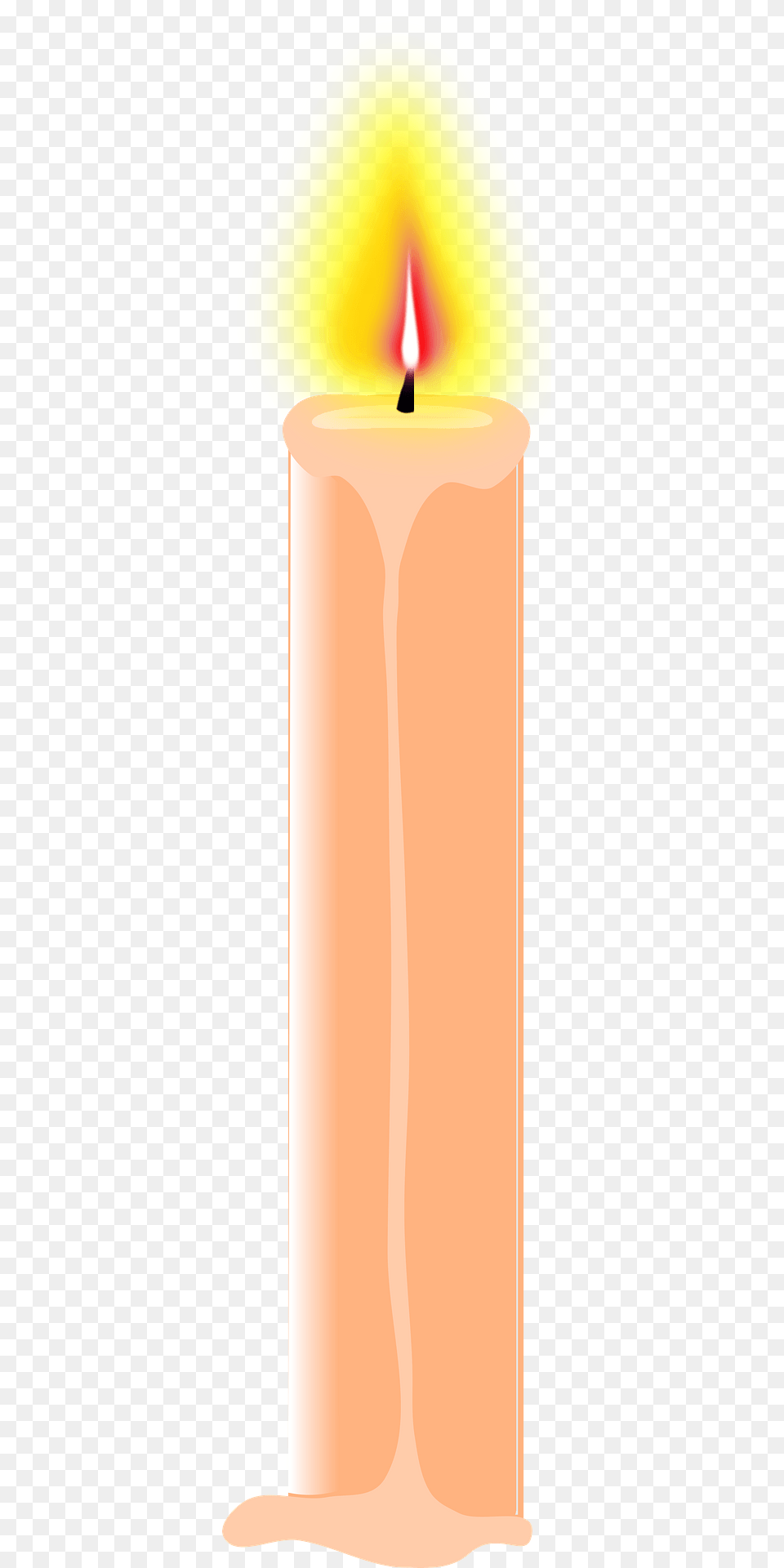 Peach Colored Candle Lit Clipart Free Png