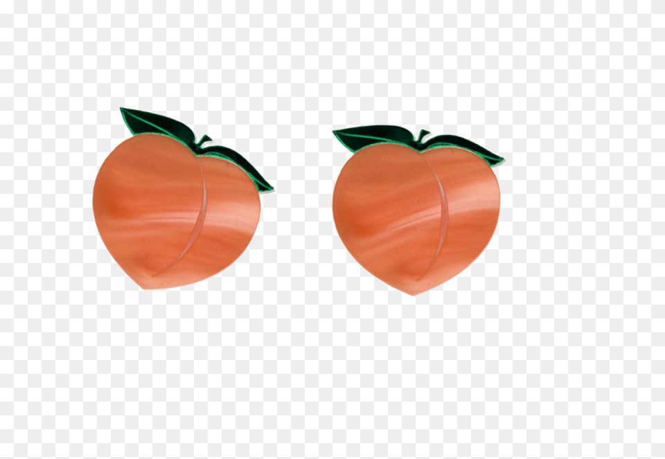 Peach Earrings Persimmon, Food, Fruit, Plant, Produce Free Png