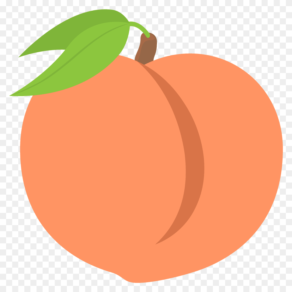 Peach Emoji Clipart, Food, Fruit, Plant, Produce Png Image