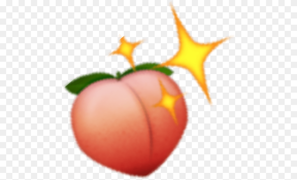 Peach Emoji Clipart Download Peach Emoji Transparent Background, Food, Fruit, Plant, Produce Free Png