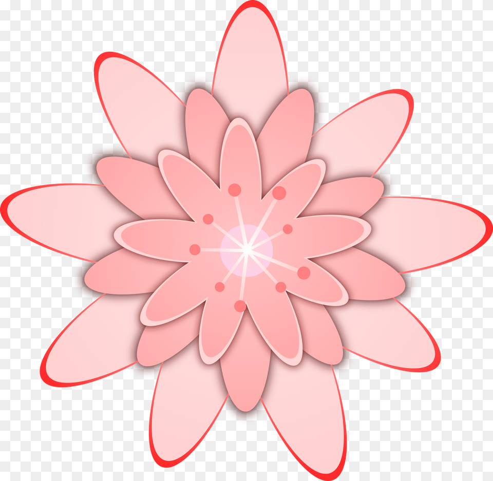 Peach Flower Clipart Cute, Dahlia, Daisy, Plant, Chandelier Png Image