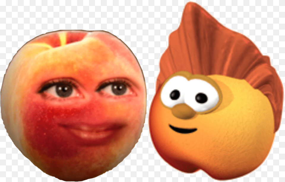 Peach From Veggie Tales, Produce, Plant, Food, Fruit Png Image