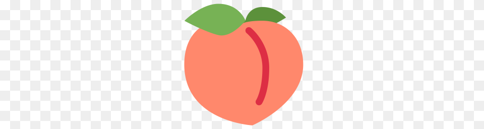 Peach Fruit Emoj Symbol Food Icon Produce, Plant, Outdoors, Night Free Png Download