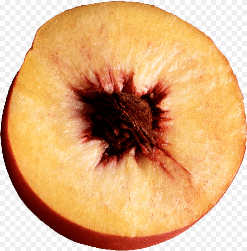 Peach Halved, Food, Fruit, Plant, Produce Free Transparent Png