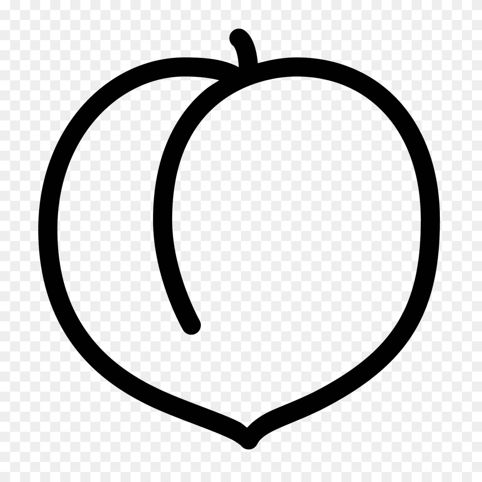 Peach Icon, Gray Free Png Download
