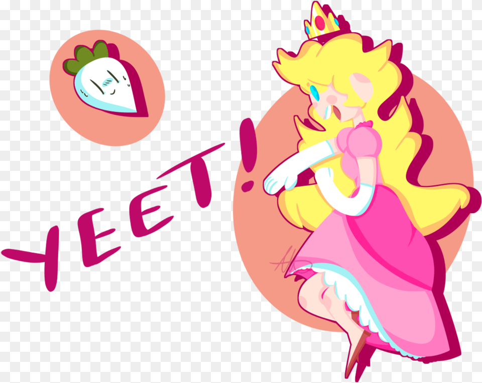 Peach Just Fucking Yeets Her Turnip In Smash Cartoon, Baby, Person Free Transparent Png
