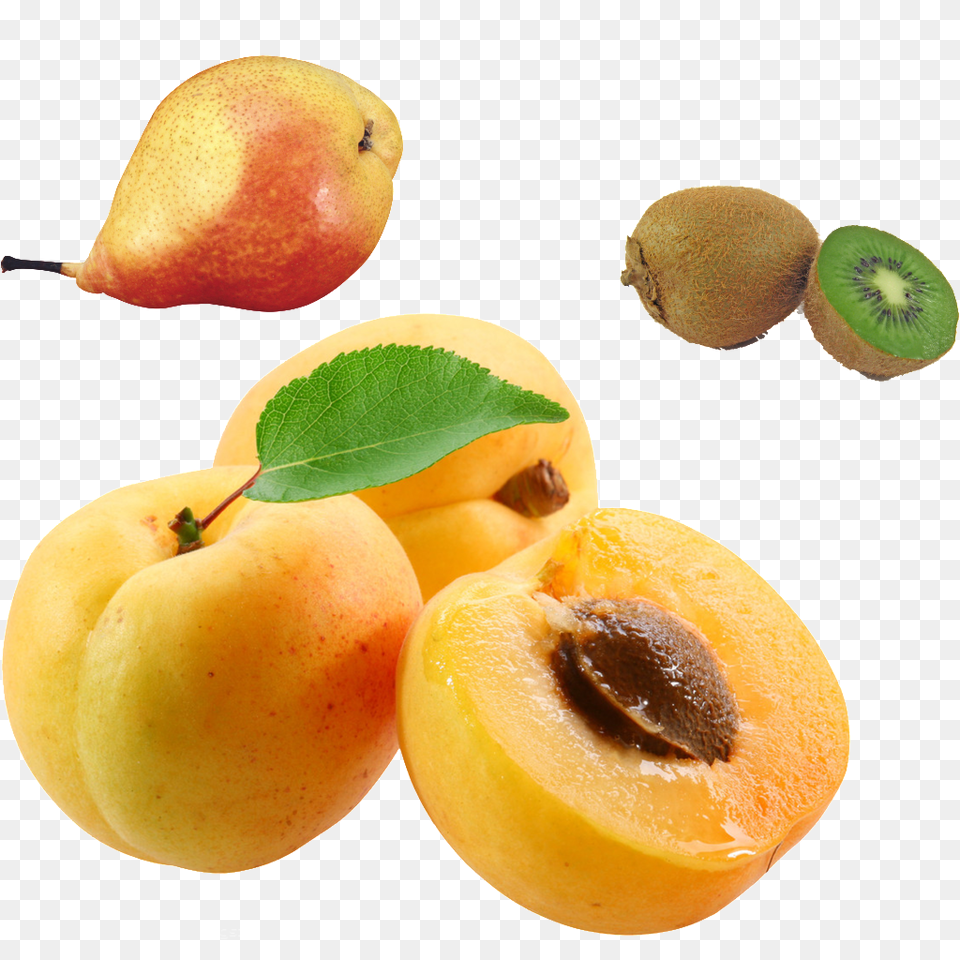 Peach Kiwi Pear Hd Download Vector, Food, Fruit, Plant, Produce Png Image